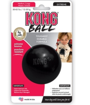 Kong X-TREME Rubber Bal Zwart Medium