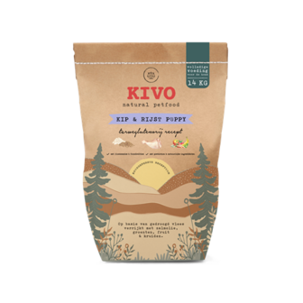 Kivo kip en rijst pup 14 kg